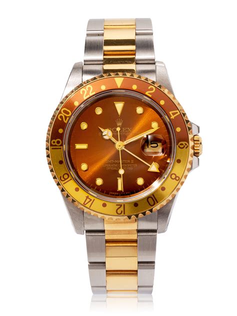 rolex gmt master ii acc oro 16713|rolex 16713 root beer.